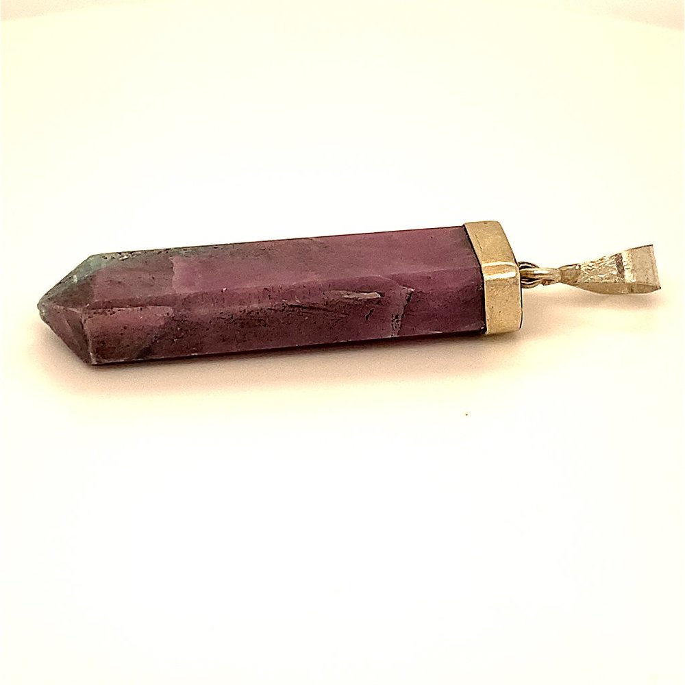 Ruby In Zoisite 41.60ct Silver Pendant